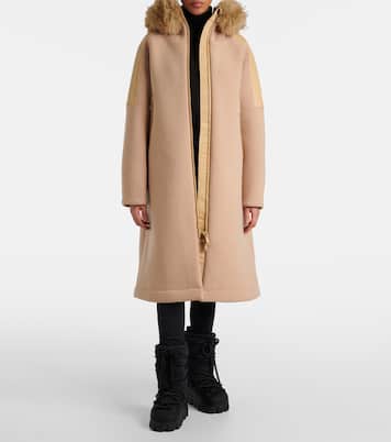 Ember faux fur-trimmed coat | Goldbergh