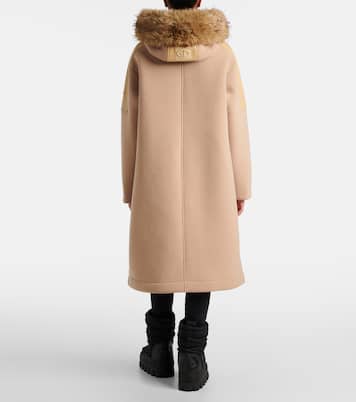 Ember faux fur-trimmed coat | Goldbergh