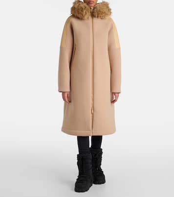 Ember faux fur-trimmed coat | Goldbergh