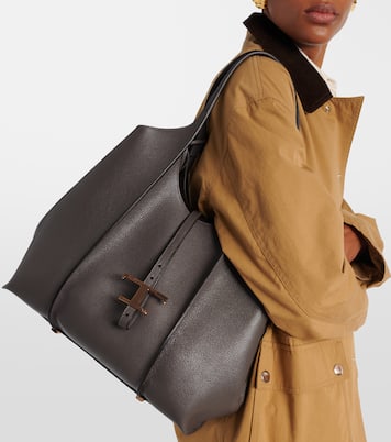 T Timeless Medium leather tote bag | Tod's