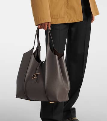 T Timeless Medium leather tote bag | Tod's
