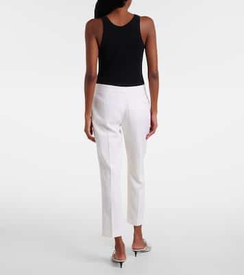 Cropped wool gabardine flared pants | McQueen