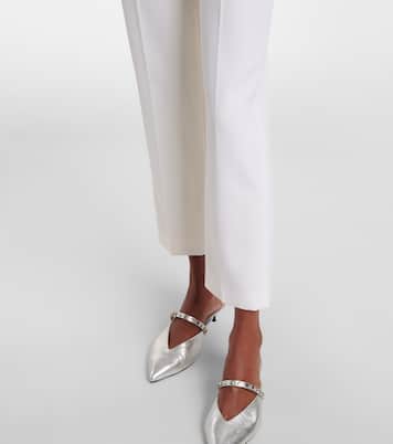 Cropped wool gabardine flared pants | McQueen