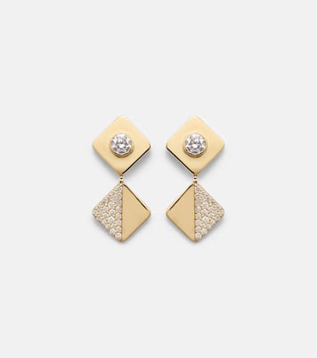 18kt gold earrings with diamonds | Ileana Makri