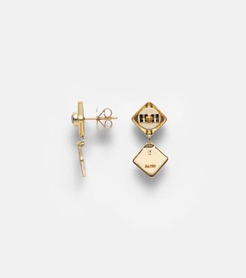18kt gold earrings with diamonds | Ileana Makri