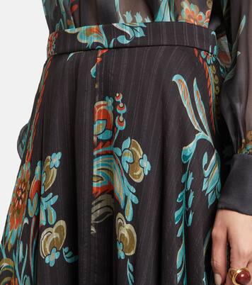 Printed silk satin maxi skirt | Etro