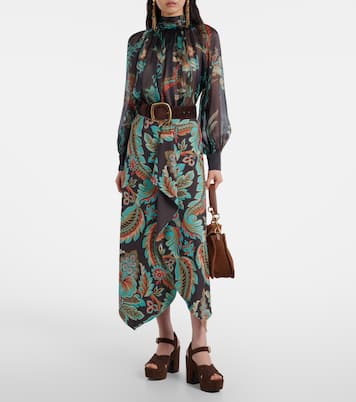 Blusa de chifón de seda floral | Etro