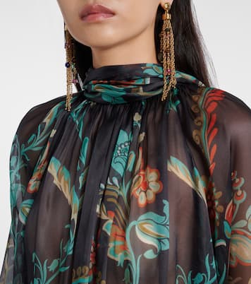 Blusa de chifón de seda floral | Etro