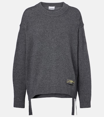 Pullover in misto lana con logo | Ganni