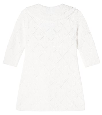 Lacee-trimmed pointelle dress | Self-Portrait Kids