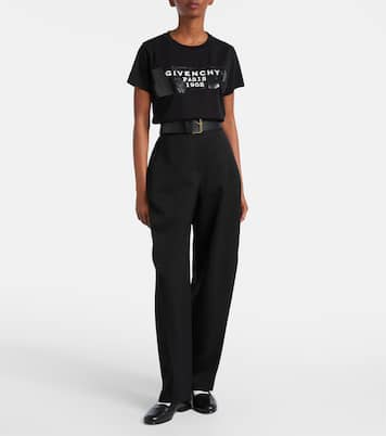 Distressed printed cotton jersey T-shirt | Givenchy