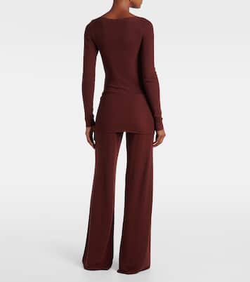 Pantalon ample en soie mélangée  | Aya Muse