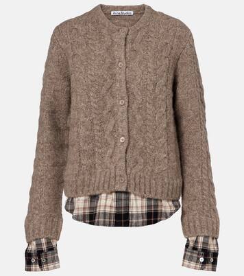 Kunch layered alpaca and yak-blend cardigan | Acne Studios