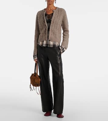 Kunch layered alpaca and yak-blend cardigan | Acne Studios