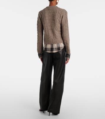Kunch layered alpaca and yak-blend cardigan | Acne Studios