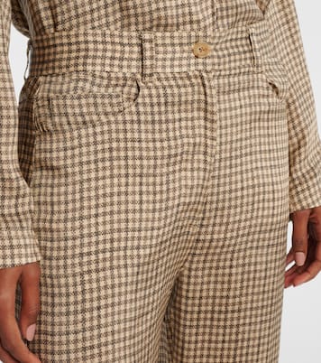 Pantalon ample Poltana à carreaux | Acne Studios