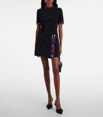 Printed silk-trimmed cady minidress | Pucci
