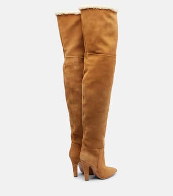 Elsa 100 suede over-the-knee boots | Paris Texas