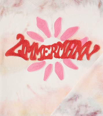 Embroidered tie-dye cotton sweatshirt | Zimmermann Kids