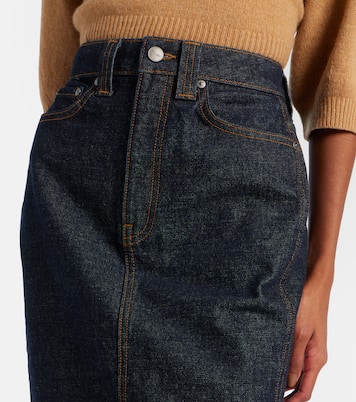Kendra denim midi skirt | Khaite