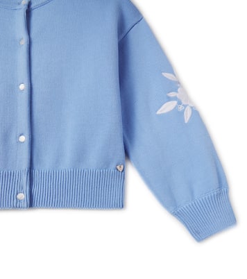 Embroidered floral cotton cardigan | Tartine et Chocolat