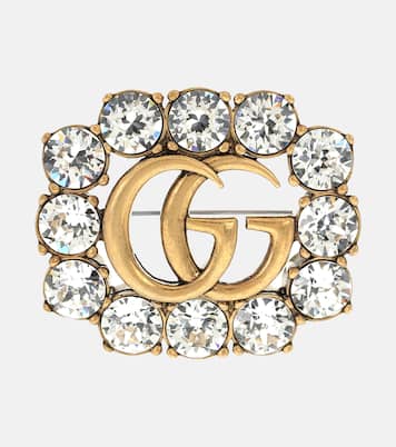 Spilla Double G con cristalli | Gucci