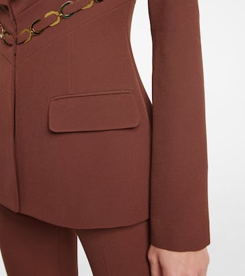 Shannon chain-detail crêpe blazer | Safiyaa