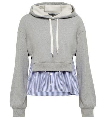 Hockley poplin-paneled hoodie | Veronica Beard