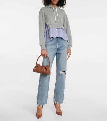 Hockley poplin-paneled hoodie | Veronica Beard
