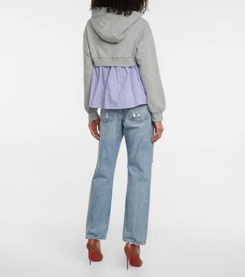 Hockley poplin-paneled hoodie | Veronica Beard