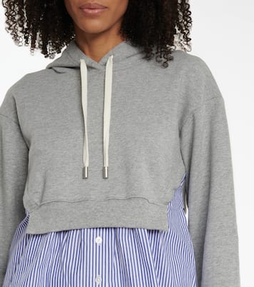Hockley poplin-paneled hoodie | Veronica Beard