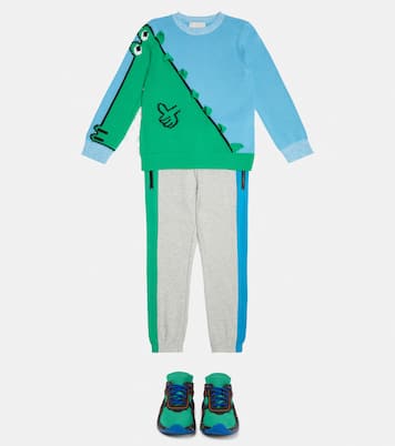 Pullover in cotone con intarsio | Stella McCartney Kids