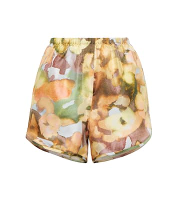 Shorts Mary in twill di seta con stampa | Nanushka