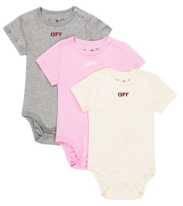 Baby - Set di 3 body in cotone | Off-White Kids
