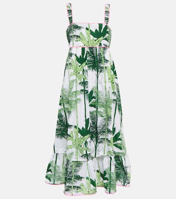 Printed cotton midi dress | Juliet Dunn