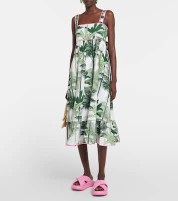 Printed cotton midi dress | Juliet Dunn