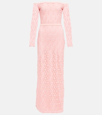 Off-Shoulder-Midikleid aus Spitze | Giambattista Valli