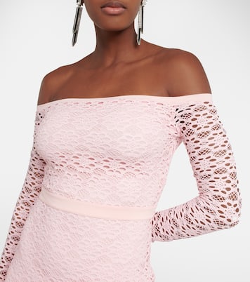 Off-Shoulder-Midikleid aus Spitze | Giambattista Valli