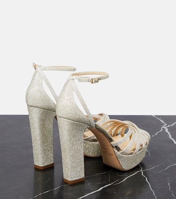 Isra glitter platform sandals | Jimmy Choo