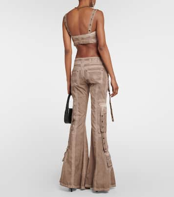 Embellished low-rise flared jeans | Blumarine