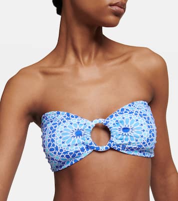 Carlotta printed bandeau bikini top | Alexandra Miro