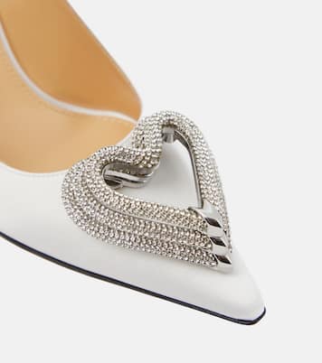 Pumps Triple Heart in raso | Mach & Mach