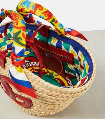 Bolso cesta Kendra Small Carretto de paja | Dolce&Gabbana