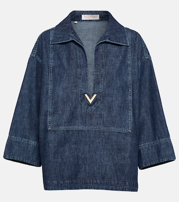 Top in denim di chambray | Valentino