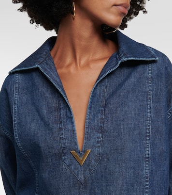 Top in denim di chambray | Valentino