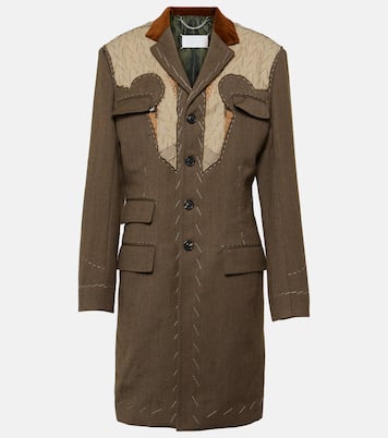 Abrigo de lana de botonadura simple | Maison Margiela