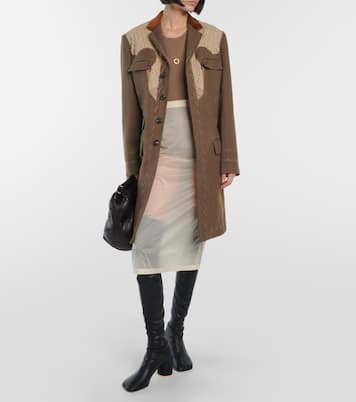 Abrigo de lana de botonadura simple | Maison Margiela