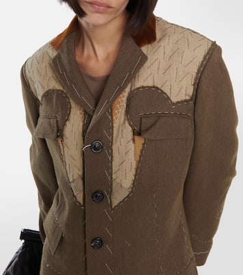 Abrigo de lana de botonadura simple | Maison Margiela
