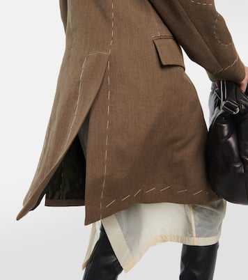 Abrigo de lana de botonadura simple | Maison Margiela
