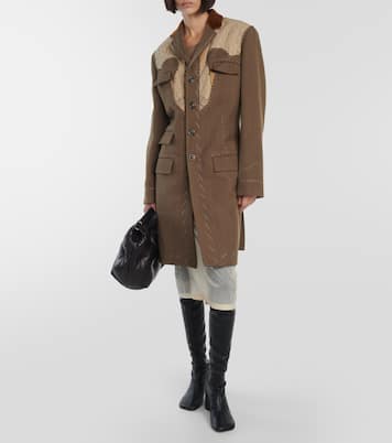 Abrigo de lana de botonadura simple | Maison Margiela